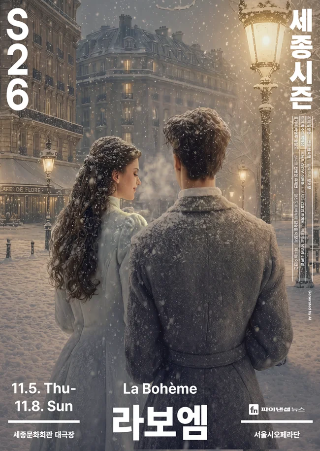 오페라 〈라보엠〉 — 26 세종시즌 포스터